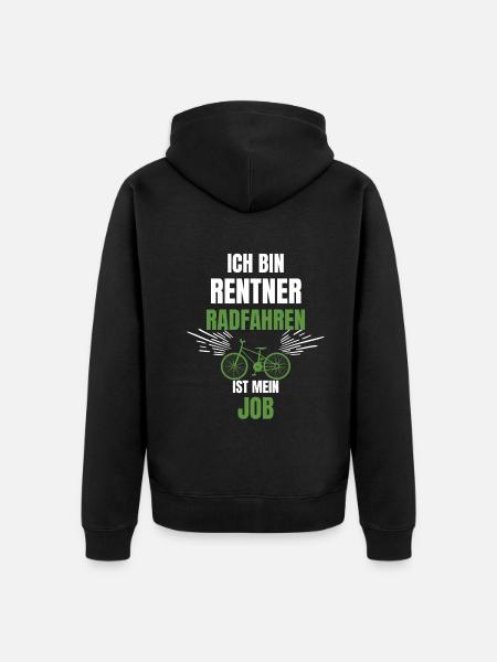 Radfahrer Fahrrad Rentner Ruhestand - Unisex Premium Bio Zip Hoodie - Schwarz
