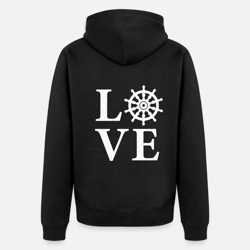 Navigation maritime - Veste à capuche bio Premium Unisexe - noir
