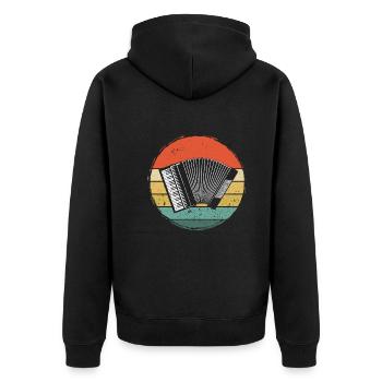 Accordion Styrian Harmonica Accordion - Unisex Premium Organic Zip Hoodie - black - Back - Nico (187cm)