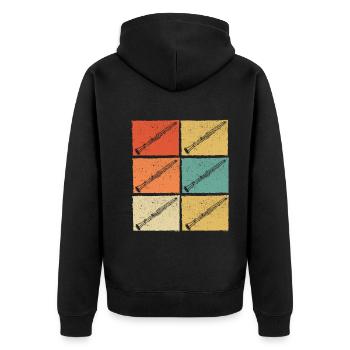 Clarinet Clarinet player Clarinetist - Unisex Premium Organic Zip Hoodie - black - Back - Nico (187cm)
