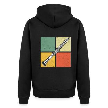 Clarinet Clarinet player Clarinetist - Unisex Premium Organic Zip Hoodie - black - Back - Nico (187cm)