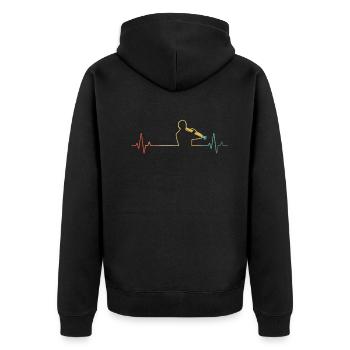 Clarinet Clarinet player Clarinetist - Unisex Premium Organic Zip Hoodie - black - Back - Nico (187cm)