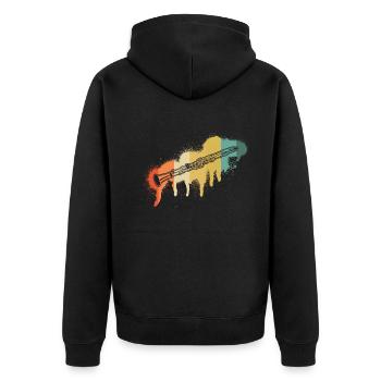 Clarinet Clarinet player Clarinetist - Unisex Premium Organic Zip Hoodie - black - Back - Nico (187cm)