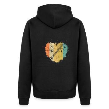 Clarinet Clarinet player Clarinetist - Unisex Premium Organic Zip Hoodie - black - Back - Nico (187cm)