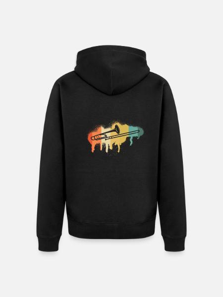 Trombone Trombone player Trombonist - Unisex Premium Organic Zip Hoodie - black