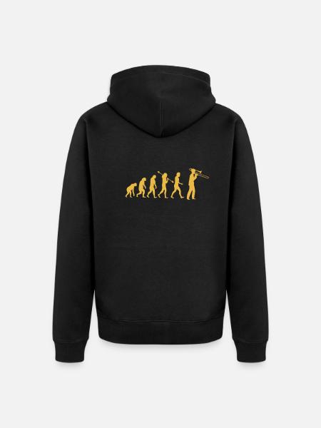 Trombone Trombone player Trombonist - Unisex Premium Organic Zip Hoodie - black