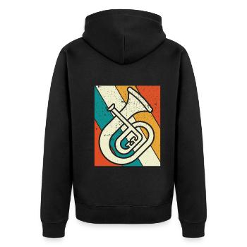 Tenorhorn Joueur de Tenorhorn Joueur de Tenorhorn Joueur de Tenorhorn - Veste à capuche bio Premium Unisexe - noir - Dos - Nico (187cm)