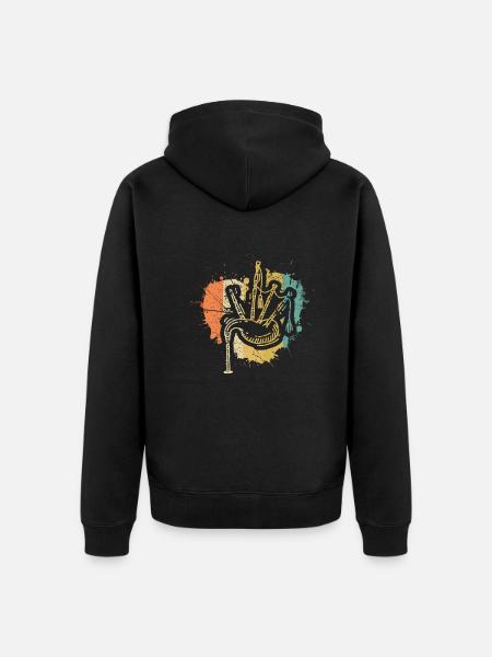 Bagpipes Bagpipes Bagpipe - Unisex Premium Organic Zip Hoodie - black