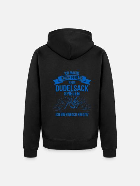 Dudelsack Dudelsackspieler Sackpfeife - Unisex Premium Bio Zip Hoodie - Schwarz