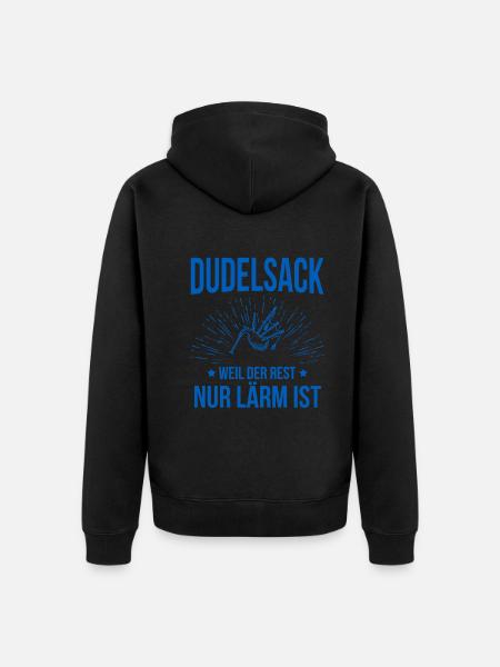 Dudelsack Dudelsackspieler Sackpfeife - Unisex Premium Bio Zip Hoodie - Schwarz