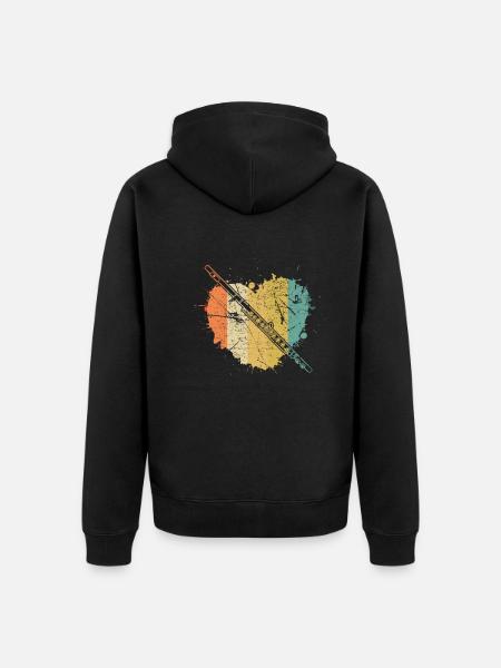 Flute Flute player Flutist - Unisex Premium Organic Zip Hoodie - black