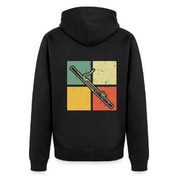 Bassoon Bassoon Bassoon Player Bassoonist - Unisex Premium Organic Zip Hoodie - black - Back - Nico (187cm)