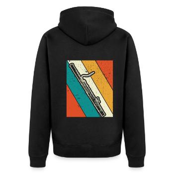 Bassoon Bassoon Bassoon Player Bassoonist - Unisex Premium Organic Zip Hoodie - black - Back - Nico (187cm)