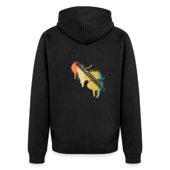 Bassoon Bassoon Bassoon Player Bassoonist - Unisex Premium Organic Zip Hoodie - black - Back - Nico (187cm)