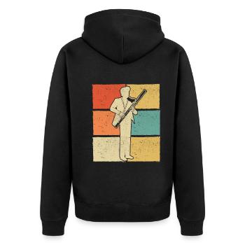 Bassoon Bassoon Bassoon Player Bassoonist - Unisex Premium Organic Zip Hoodie - black - Back - Nico (187cm)