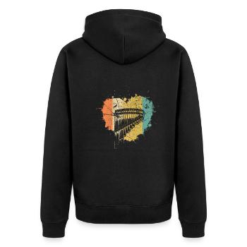 Panflute Panflute player Panflutist - Unisex Premium Organic Zip Hoodie - black - Back - Nico (187cm)