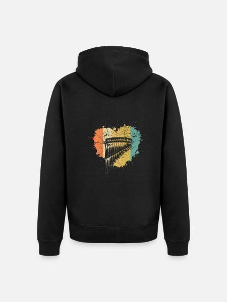 Panflute Panflute player Panflutist - Unisex Premium Organic Zip Hoodie - black