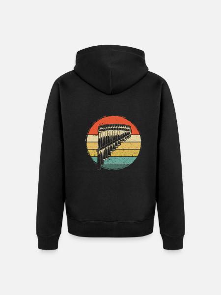Panflute Panflute player Panflutist - Unisex Premium Organic Zip Hoodie - black