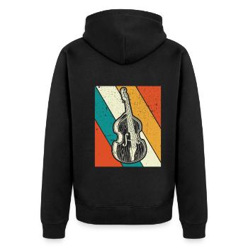 Double bass Double bass player Double bass player - Unisex Premium Organic Zip Hoodie - black - Back - Nico (187cm)