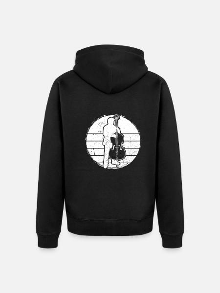 Contrebasse Contrebassiste Contrebassiste - Veste à capuche bio Premium Unisexe - noir