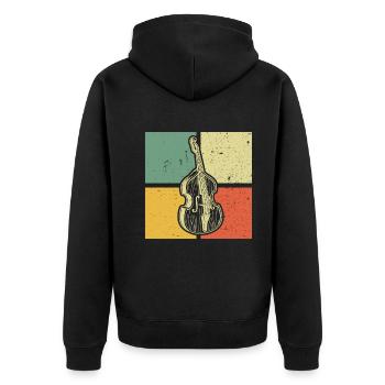 Double bass Double bass player Double bass player - Unisex Premium Organic Zip Hoodie - black - Back - Nico (187cm)
