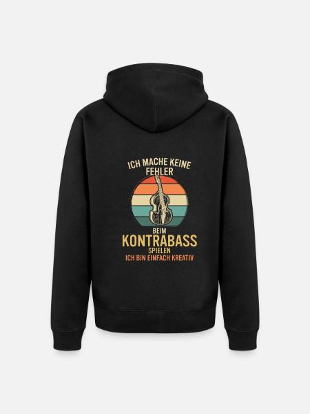 Kontrabass Kontrabassspieler Kontrabassist - Unisex Premium Bio Zip Hoodie - Schwarz