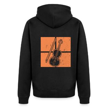 Violon Violoniste Violoniste - Veste à capuche bio Premium Unisexe - noir - Dos - Nico (187cm)