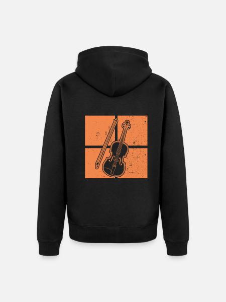 Violon Violoniste Violoniste - Veste à capuche bio Premium Unisexe - noir