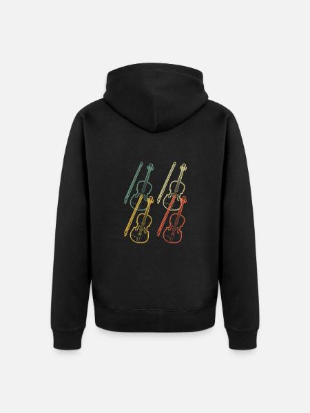 Violin Violinist Violinist - Unisex Premium Organic Zip Hoodie - black