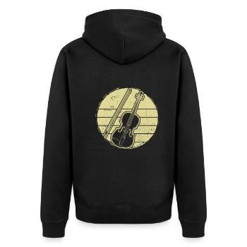 Violon Violoniste Violoniste - Veste à capuche bio Premium Unisexe - noir - Dos - Nico (187cm)