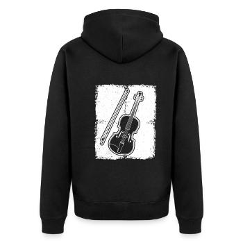 Violon Violoniste Violoniste - Veste à capuche bio Premium Unisexe - noir - Dos - Nico (187cm)