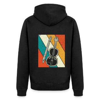 Violon Violoniste Violoniste - Veste à capuche bio Premium Unisexe - noir - Dos - Nico (187cm)