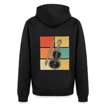 Violon Violoniste Violoniste - Veste à capuche bio Premium Unisexe - noir - Dos - Nico (187cm)