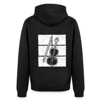 Violon Violoniste Violoniste - Veste à capuche bio Premium Unisexe - noir - Dos - Nico (187cm)