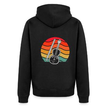 Violin Violinist Violinist - Unisex Premium Organic Zip Hoodie - black - Back - Nico (187cm)