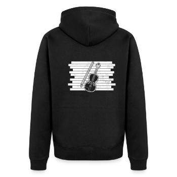 Violon Violoniste Violoniste - Veste à capuche bio Premium Unisexe - noir - Dos - Nico (187cm)