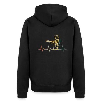 Violon Violoniste Violoniste - Veste à capuche bio Premium Unisexe - noir - Dos - Nico (187cm)