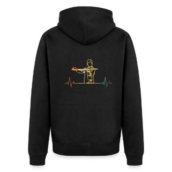 Violon Violoniste Violoniste - Veste à capuche bio Premium Unisexe - noir - Dos - Nico (187cm)