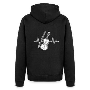 Violon Violoniste Violoniste - Veste à capuche bio Premium Unisexe - noir - Dos - Nico (187cm)
