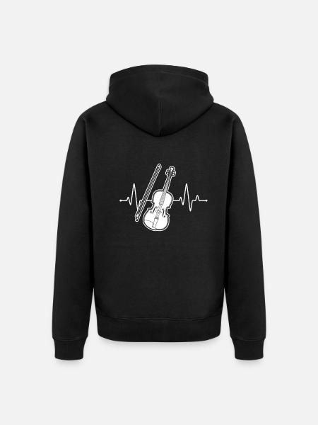 Violon Violoniste Violoniste - Veste à capuche bio Premium Unisexe - noir