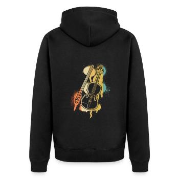 Violon Violoniste Violoniste - Veste à capuche bio Premium Unisexe - noir - Dos - Nico (187cm)