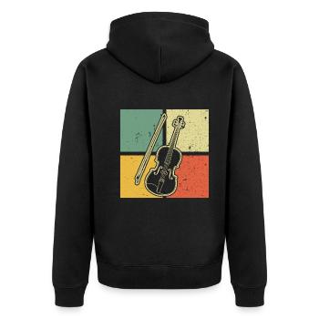 Violon Violoniste Violoniste - Veste à capuche bio Premium Unisexe - noir - Dos - Nico (187cm)