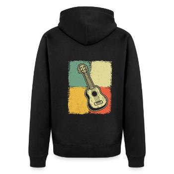 Ukulélé Joueur de ukulélé Ukuléléliste - Veste à capuche bio Premium Unisexe - noir - Dos - Nico (187cm)