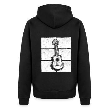 Ukulélé Joueur de ukulélé Ukuléléliste - Veste à capuche bio Premium Unisexe - noir - Dos - Nico (187cm)