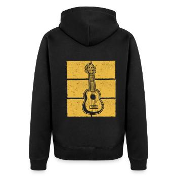 Ukulélé Joueur de ukulélé Ukuléléliste - Veste à capuche bio Premium Unisexe - noir - Dos - Nico (187cm)
