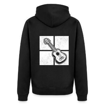 Ukulélé Joueur de ukulélé Ukuléléliste - Veste à capuche bio Premium Unisexe - noir - Dos - Nico (187cm)