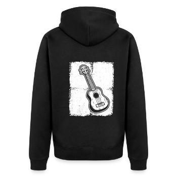 Ukulélé Joueur de ukulélé Ukuléléliste - Veste à capuche bio Premium Unisexe - noir - Dos - Nico (187cm)
