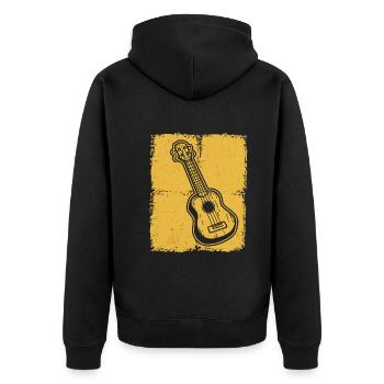 Ukulélé Joueur de ukulélé Ukuléléliste - Veste à capuche bio Premium Unisexe - noir - Dos - Nico (187cm)