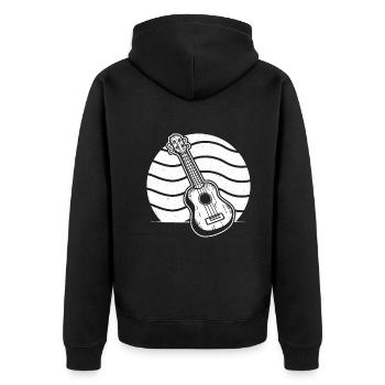 Ukulélé Joueur de ukulélé Ukuléléliste - Veste à capuche bio Premium Unisexe - noir - Dos - Nico (187cm)