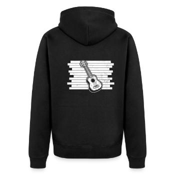 Ukulélé Joueur de ukulélé Ukuléléliste - Veste à capuche bio Premium Unisexe - noir - Dos - Nico (187cm)